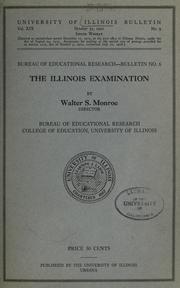 Cover of: The Illinois examination by Walter Scott Monroe