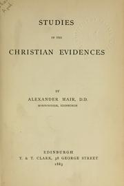 Cover of: Studies in the Christian evidences.