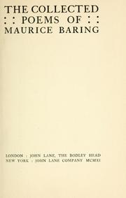 Cover of: The collected poems of Maurice Baring.