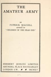 Cover of: The amateur army by Patrick MacGill