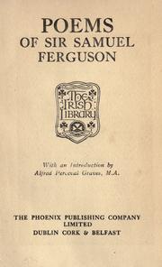 Poems of Sir Samuel Ferguson by Samuel Ferguson