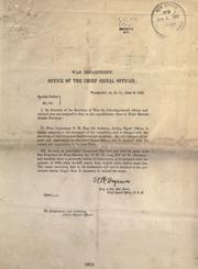 Cover of: [Instructions for the commanding officers of the international polar stations occupied by the Signal Service at Point Barrow, Alaska] by United States. Army. Signal Corps.