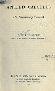 Cover of: Applied calculus by Frederick Francis Percival Bisacre