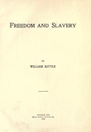 Cover of: Freedom and slavery.