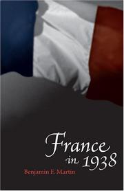 Cover of: France In 1938