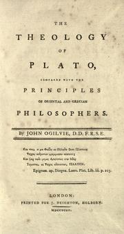 The theology of Plato by Ogilvie, John