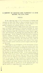 A history of banking and currency in Ohio before the Civil War by C. C. Huntington