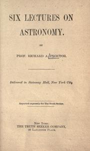 Cover of: Six lectures on astronomy.