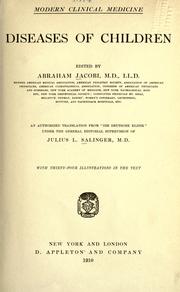 Cover of: Diseases of children by A. Jacobi, A. Jacobi