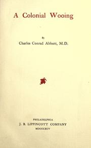 Cover of: A colonial wooing.