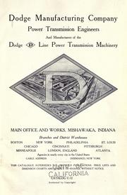 Cover of: Dodge Manufacturing Company