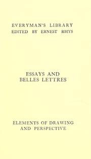 Cover of: The elements of drawing & the elements of perspective. by John Ruskin