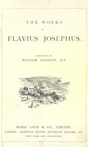 Cover of: Works. by Flavius Josephus