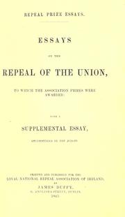 Repeal prize essays by Loyal National Repeal Association (IRELAND)