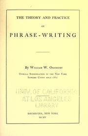 The theory and practice of phrase-writing