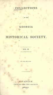 Cover of: Collections. by Georgia Historical Society.