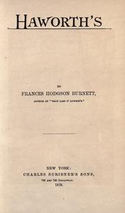 Cover of: Haworth's. by Frances Hodgson Burnett