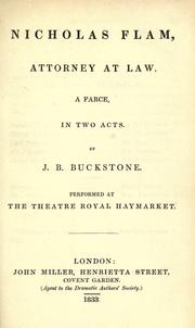 Cover of: Nicholas Flam, attorney at law by Buckstone, John Baldwin