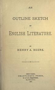 Cover of: An outline sketch of English literature.