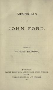 Cover of: Memorials of John Ford