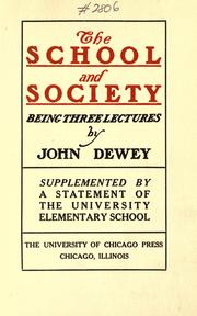 Cover of: The school and society by John Dewey