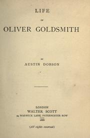 Cover of: Life of Oliver Goldsmith. by Austin Dobson
