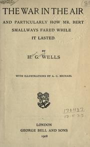 Cover of: The war in the air by H. G. Wells