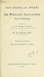 Cover of: Poetical works.: Edited by L.E. Kastner and H.B. Charlton.