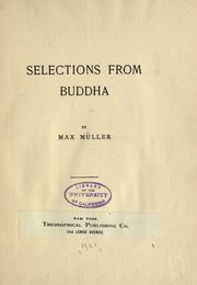 Cover of: Selections from Buddha by Asvaghosa