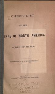 Cover of: Check list of the ferns of North America, north of Mexico