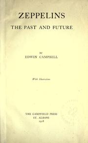 Cover of: Zeppelins, the past and future. by Edwin Campbell