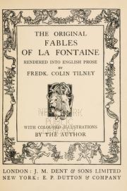 Cover of: The original fables of La Fontaine.