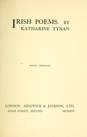 Cover of: Irish poems by Katharine Tynan