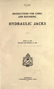 Instructions for using and repairing hydraulic jacks