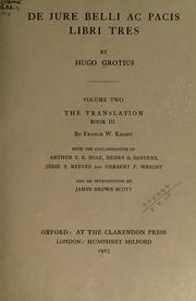 Cover of: Hugonis Grottii De jure belli ac pacis libri tres by Hugo Grotius