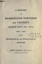 Cover of: A history of Barrington township and vicinity by Edwin Crowell