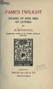 Cover of: Fame's twilight: studies of nine men of letters.
