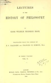 Vorlesungen über die Geschichte der Philosophie by Georg Wilhelm Friedrich Hegel