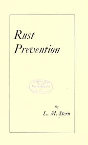 Cover of: Rust prevention. by L. M. Stern