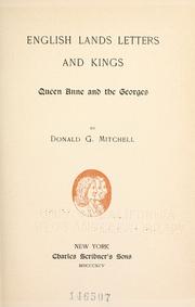 Cover of: English lands, letters, and kings by Donald Grant Mitchell, Donald Grant Mitchell
