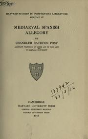 Mediaeval Spanish allegory by Chandler Rathfon Post