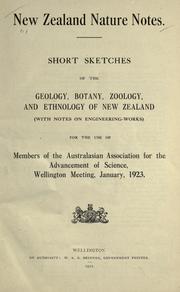 Cover of: New Zealand nature notes. by ANZAAS