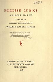 Cover of: English lyrics