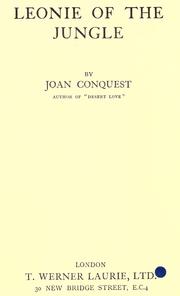 Cover of: Leonie of the jungle by Joan Conquest