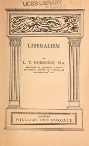 Liberalism by L. T. Hobhouse