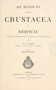 Cover of: An account of the Crustacea of Norway by G. O. Sars