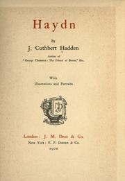 Cover of: Haydn by J. Cuthbert Hadden