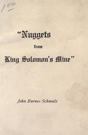 Cover of: "Nuggets from King Solomon's mine"