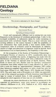 Cover of: Geochronology, stratigraphy, and typology