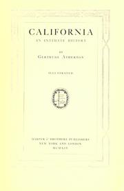 Cover of: California by Gertrude Atherton
